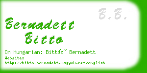 bernadett bitto business card